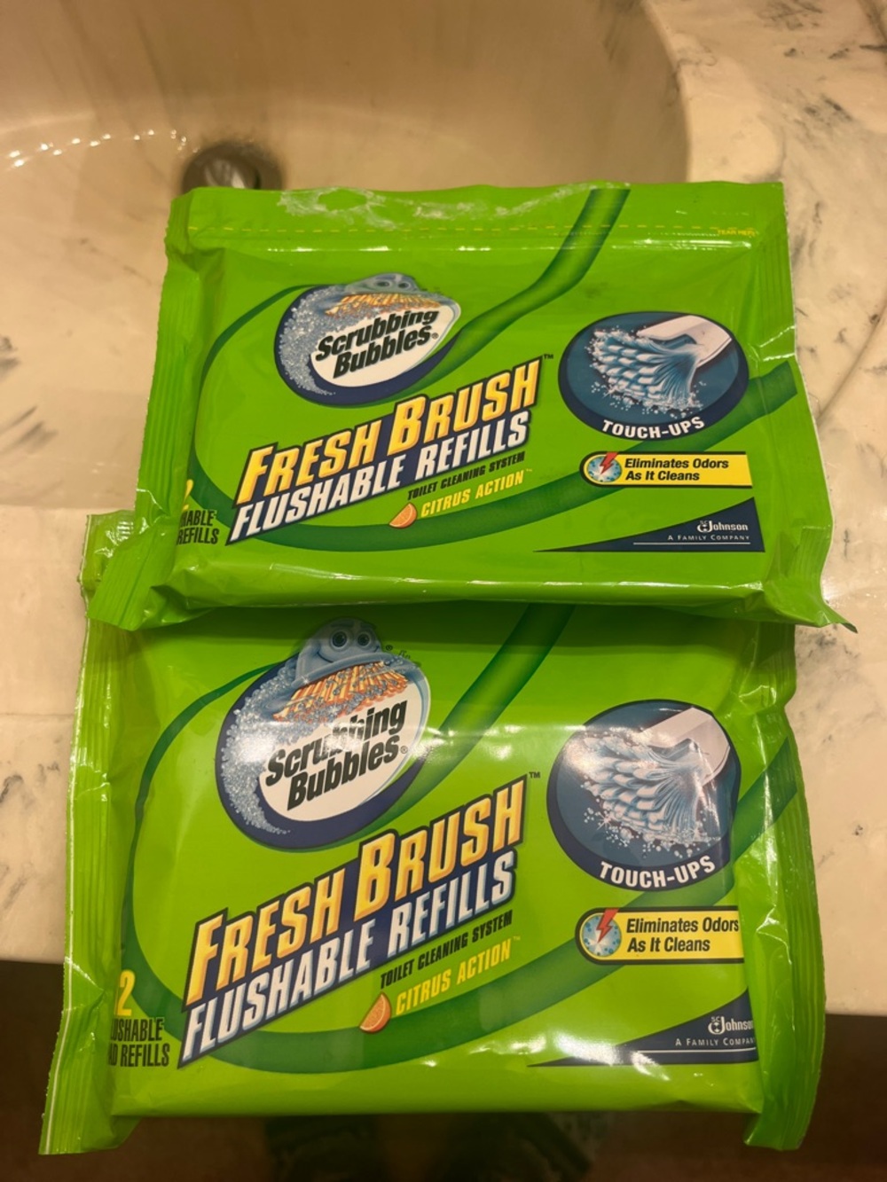 Fresh Brush Flushable Refills - Citrus Action (Green)